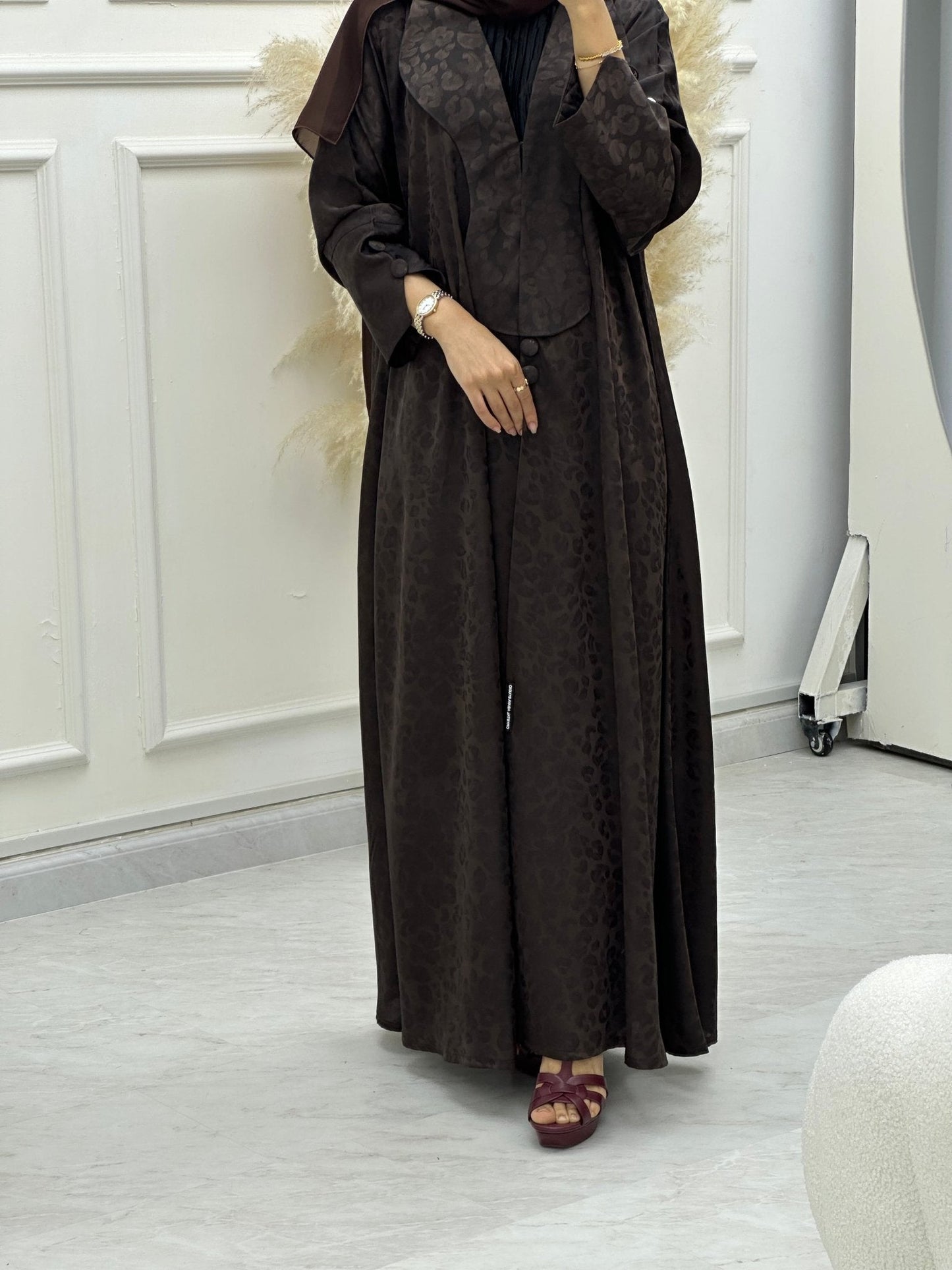 C RTW 0635 - 02 Brown Printed Abaya