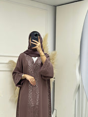 C RTW 0742 Purple Floral Abaya