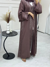 C RTW 0742 Purple Floral Abaya