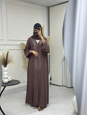 C RTW 0742 Purple Floral Abaya