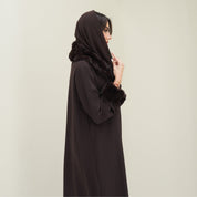 C RTW 0768 Deep Brown Fur Abaya