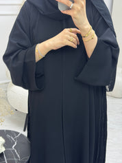 C RTW 0935 Black Pleated Abaya