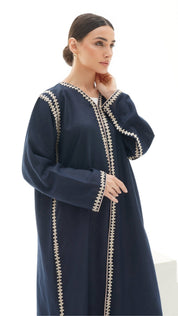 C RTW 1152 Navy Blue Abaya