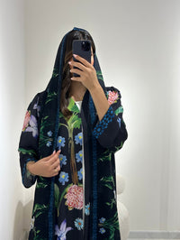 عباية مطبوعة باللون الأسود استوائي رقم C 1367 - XS / 49