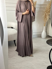 C RTW 1517-04 Ash Premium Nada Pleated Abaya