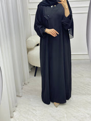 C RTW 1521 Black work Abaya