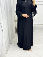 C RTW 1521 Black work Abaya