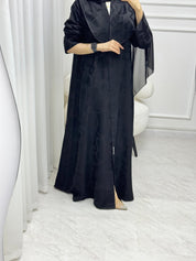 C RTW 1524 Black work Abaya