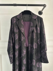 C RTW 1657 Purple Printed Abaya