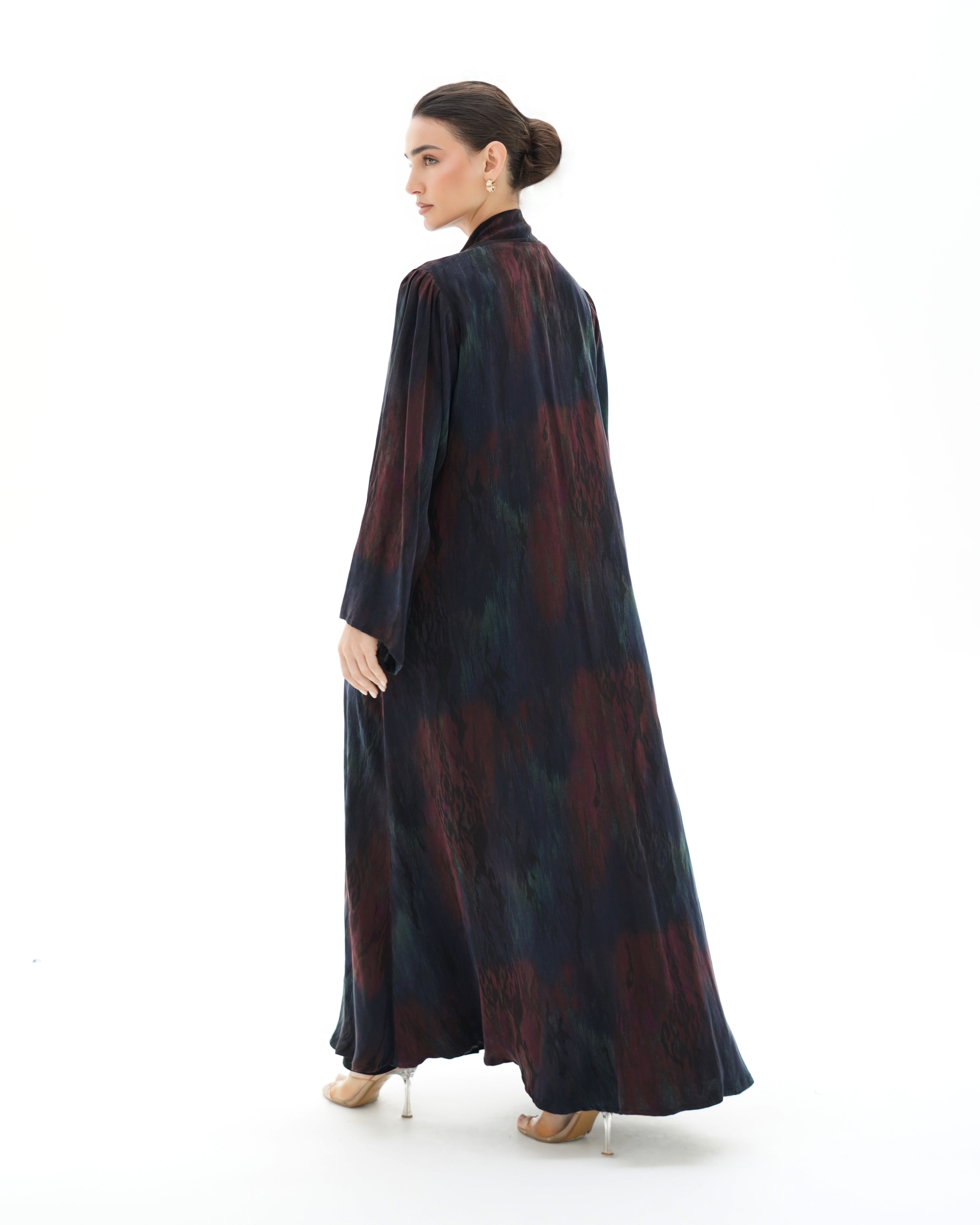 C RTW 1697 Premium Crimson Blue Abaya