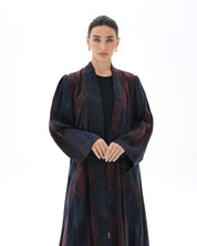 C RTW 1697 Premium Crimson Blue Abaya