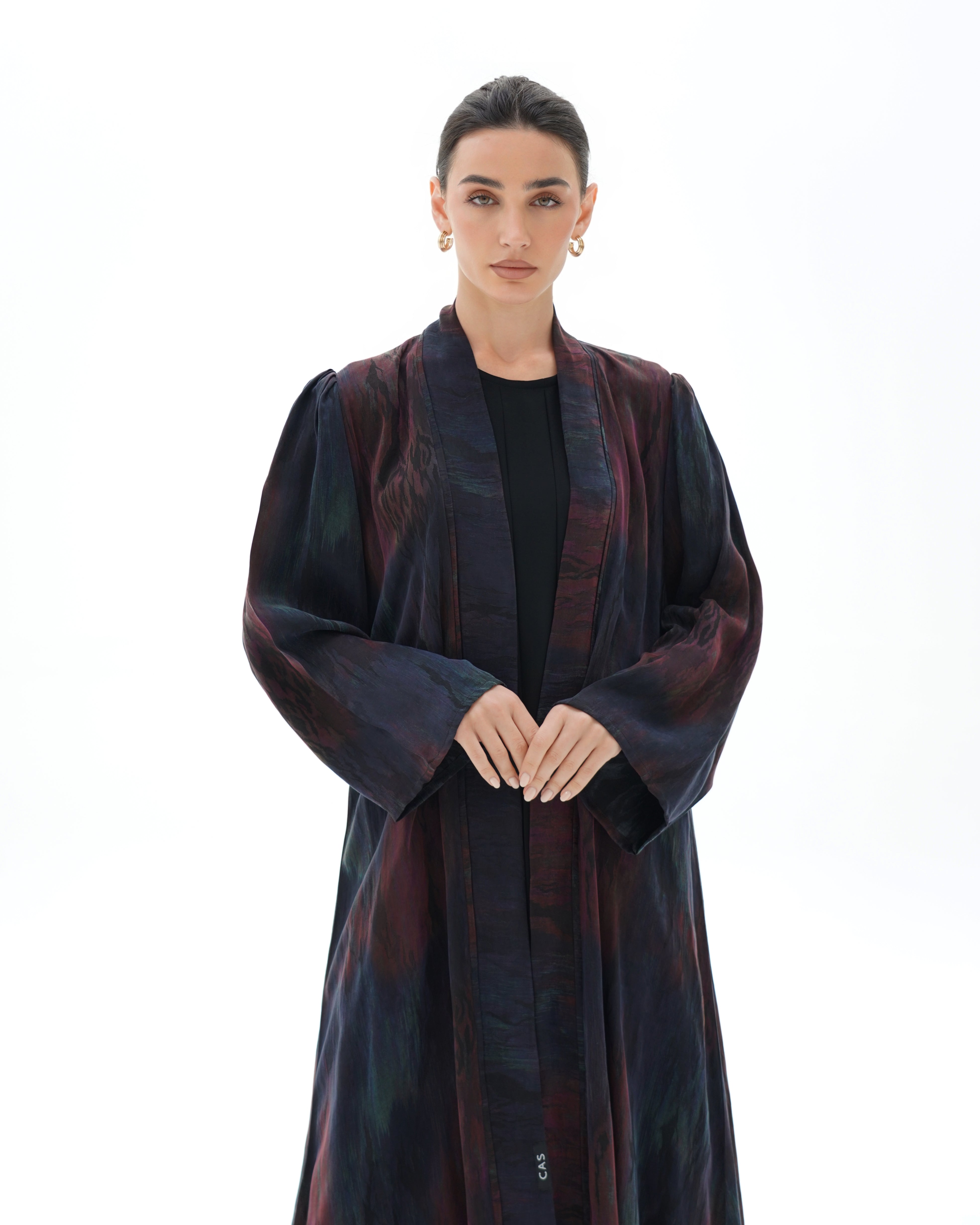 C RTW 1697 Premium Crimson Blue Abaya