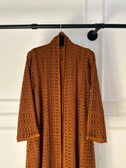 C RTW 1717-05 Rust Orange Dantel Abaya