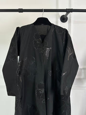 C RTW 1721-03 Black Floral Abaya