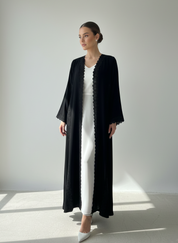 C RTW 1767 Black Lace Abaya
