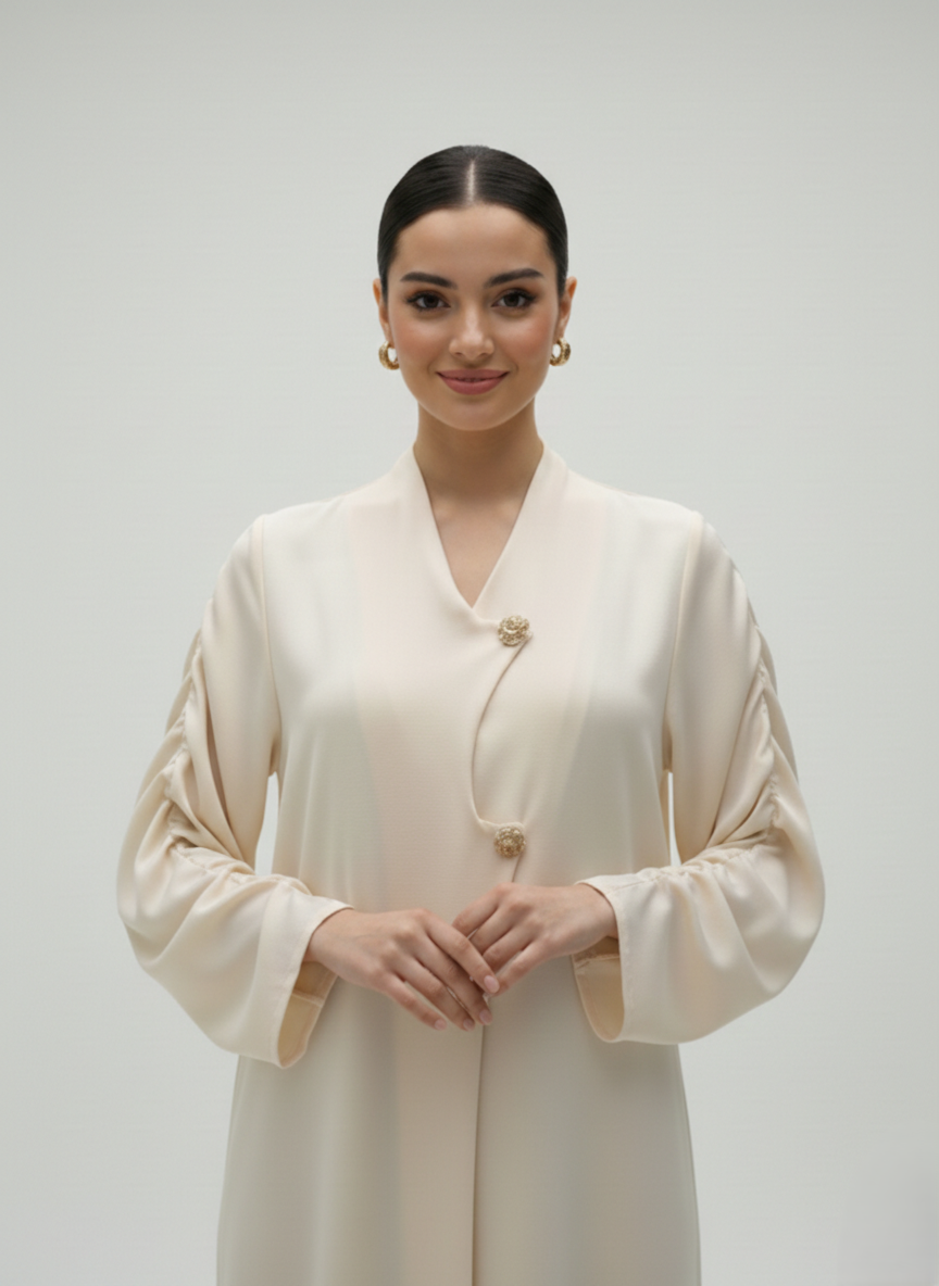 C RTW 1792 Beige Abaya
