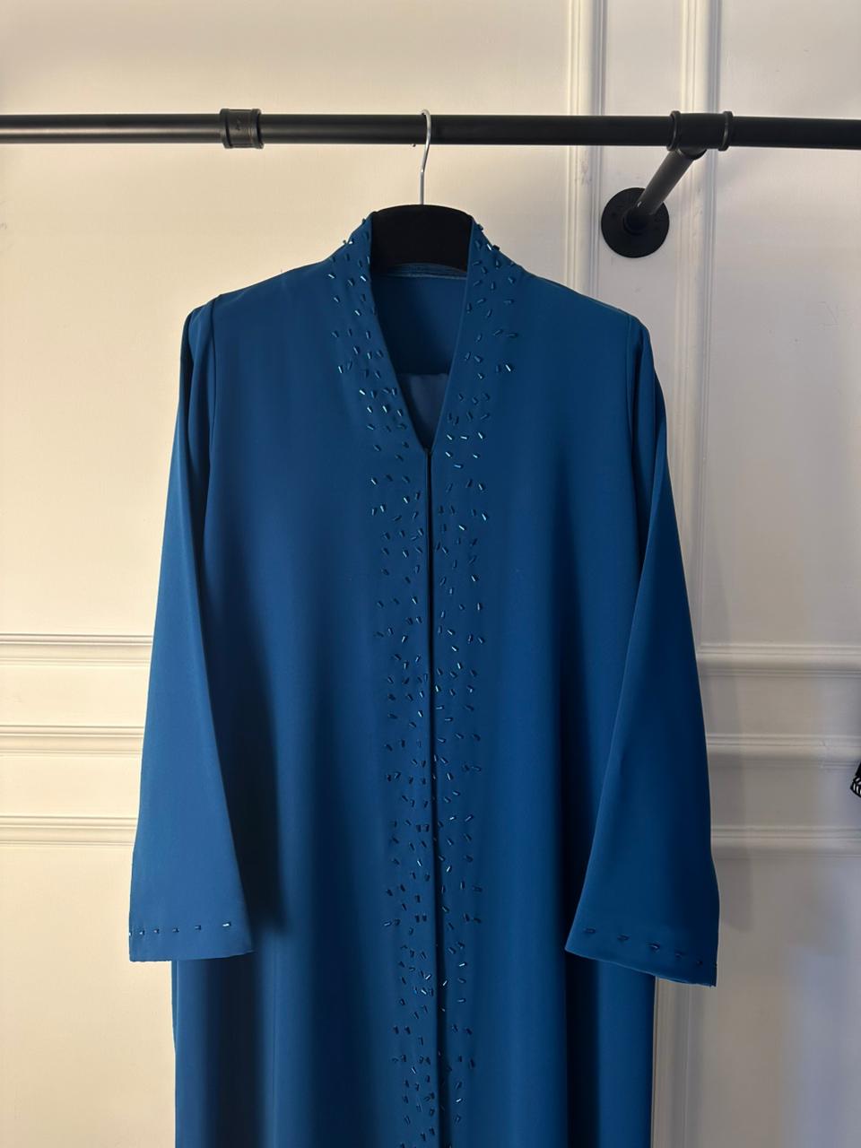 C RTW 1831 Teal Beaded Abaya