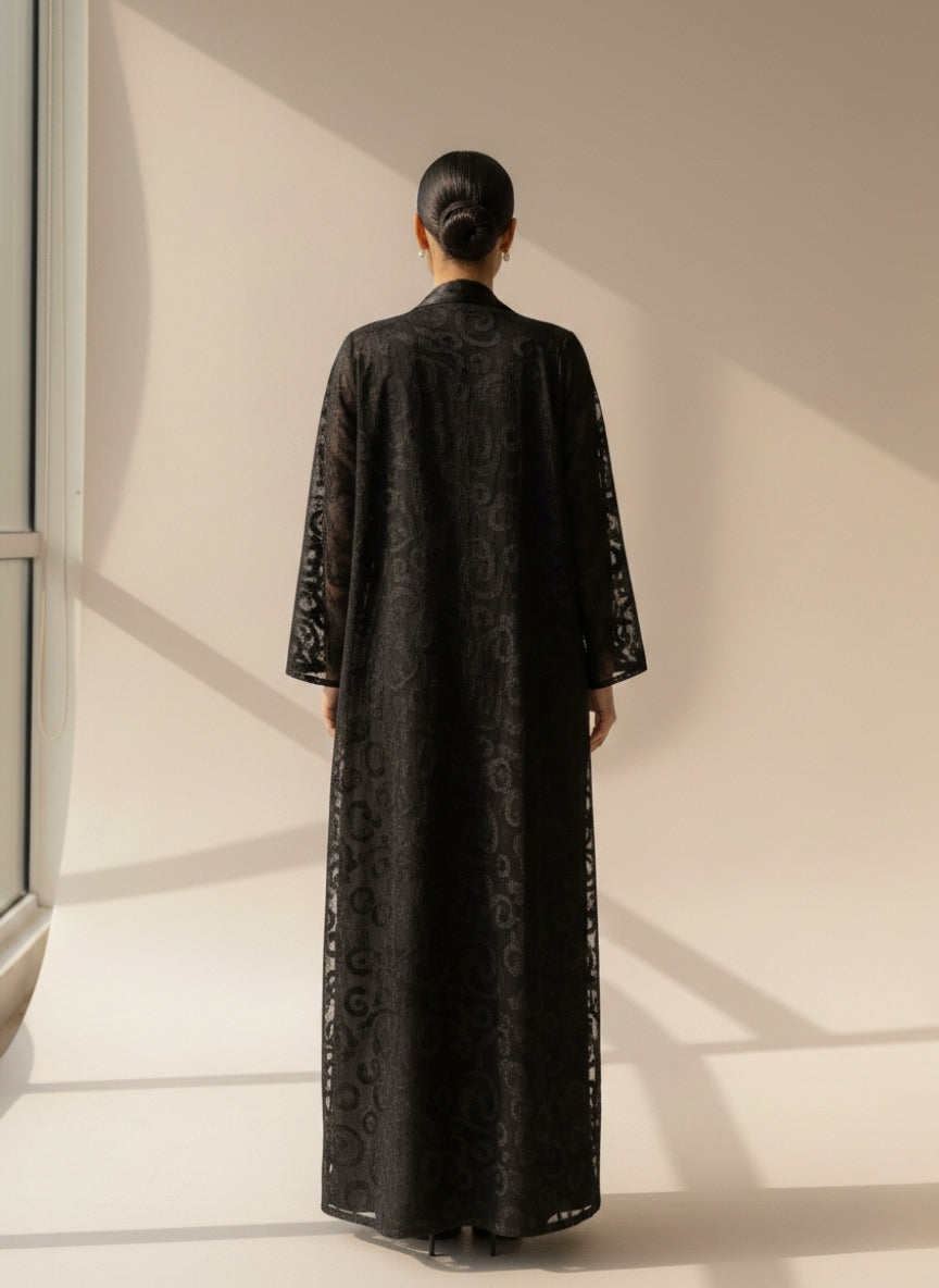 C RTW 1850 Black Velvet Abaya