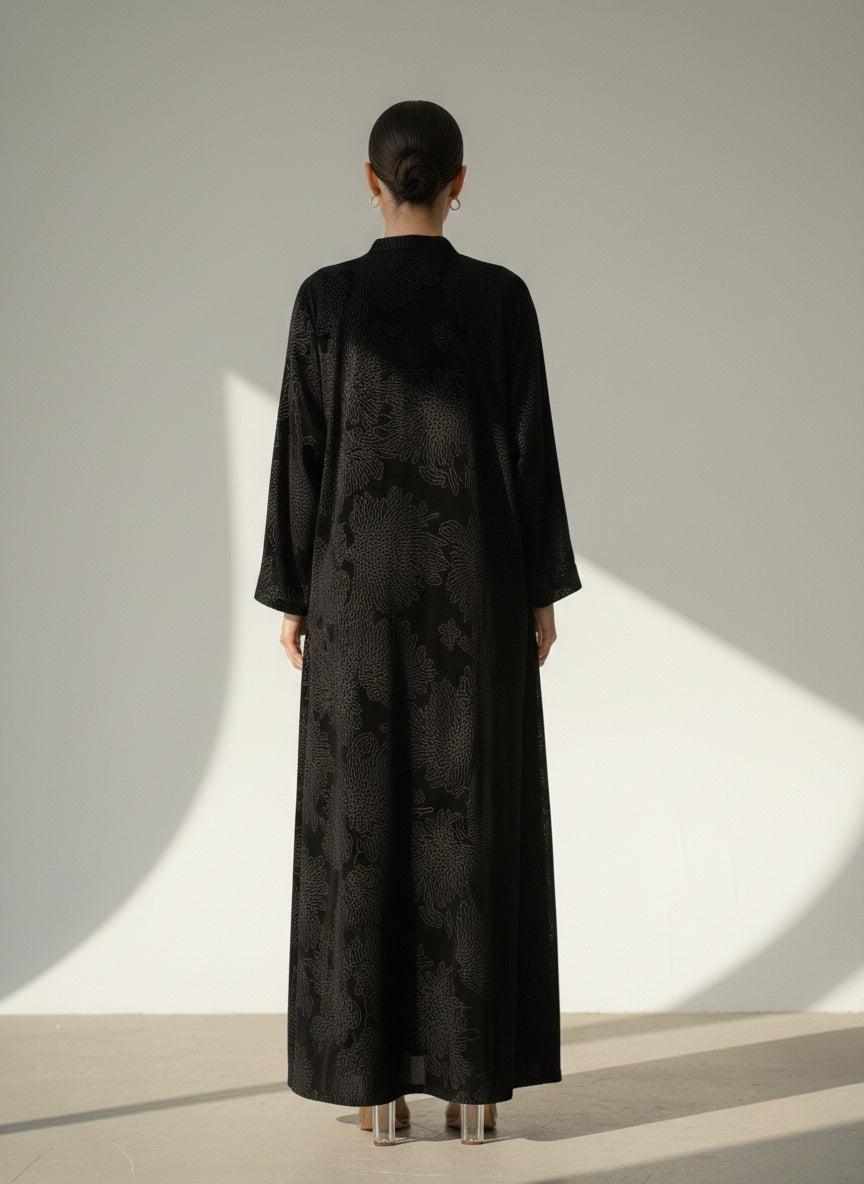C RTW 1851 Black Velvet Abaya