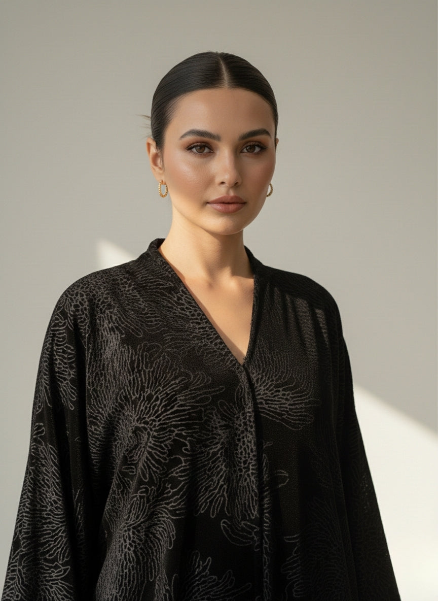 C RTW 1851 Black Velvet Abaya