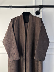 C RTW 1898-02 Caramel Brown Metallic Abaya