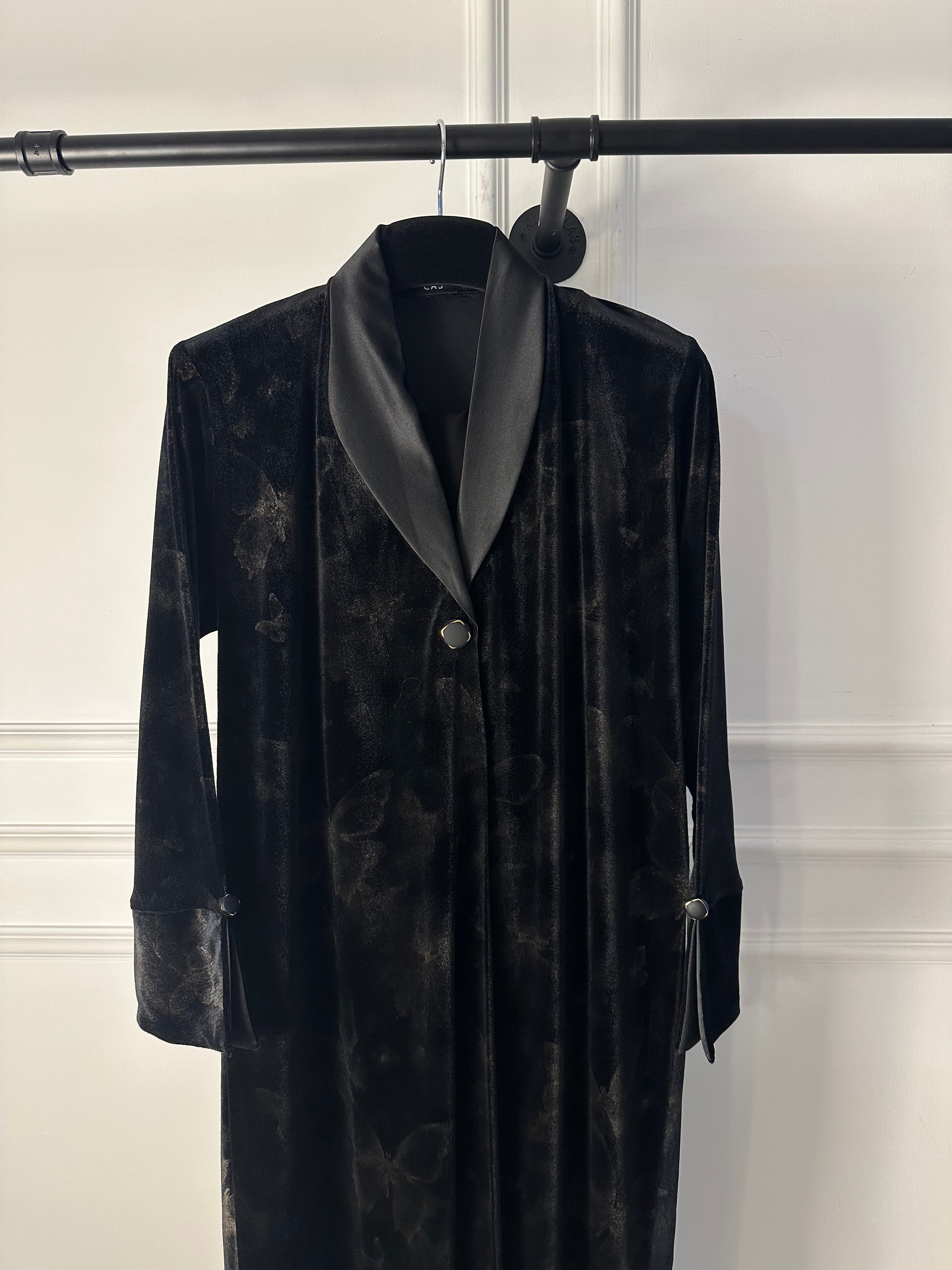 C RTW 1899-01 Muted Gold Butterfly Abaya