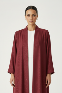 C 1911-04 Maroon Abaya - XS / 50