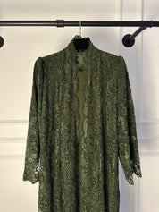 C RTW 1912-02 Light Olive Dantel Abaya