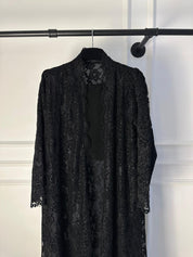 C RTW 1912-04 Black Dantel Abaya