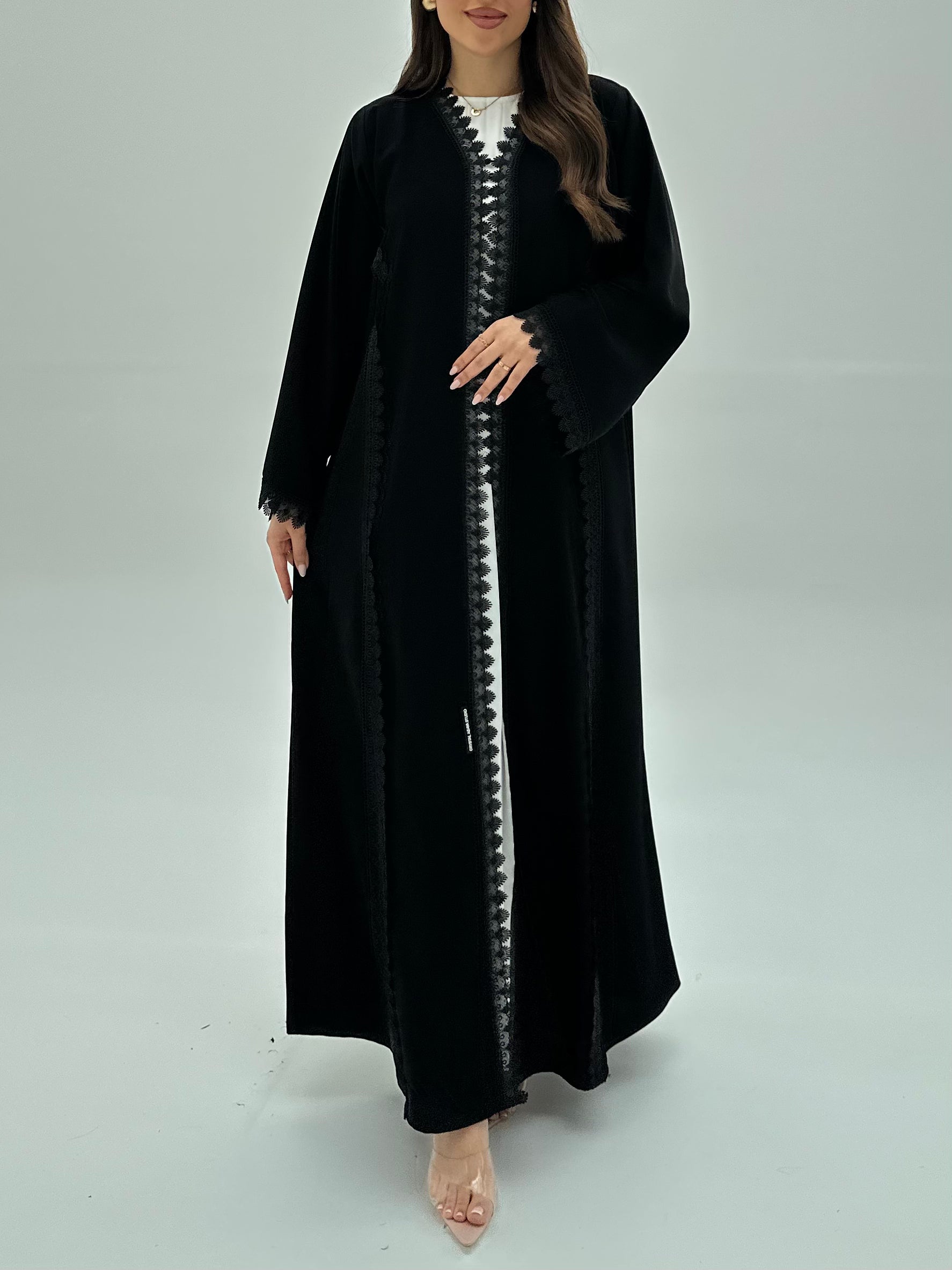 C RTW 1953 Black Lace Abaya