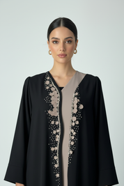C RTW 1975 Black Beaded Abaya