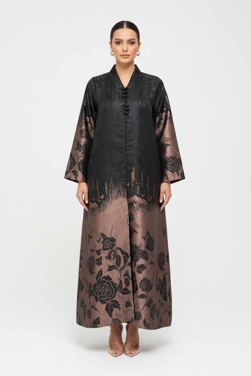 C RTW 1977-01 Sepia Floral Abaya