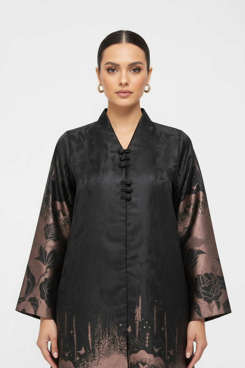 C RTW 1977-01 Sepia Floral Abaya