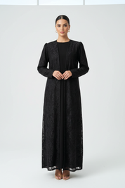 C RTW 1983 Black Dantel Abaya