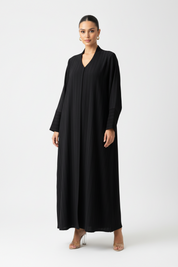 C RTW 1986 Black Lined Abaya