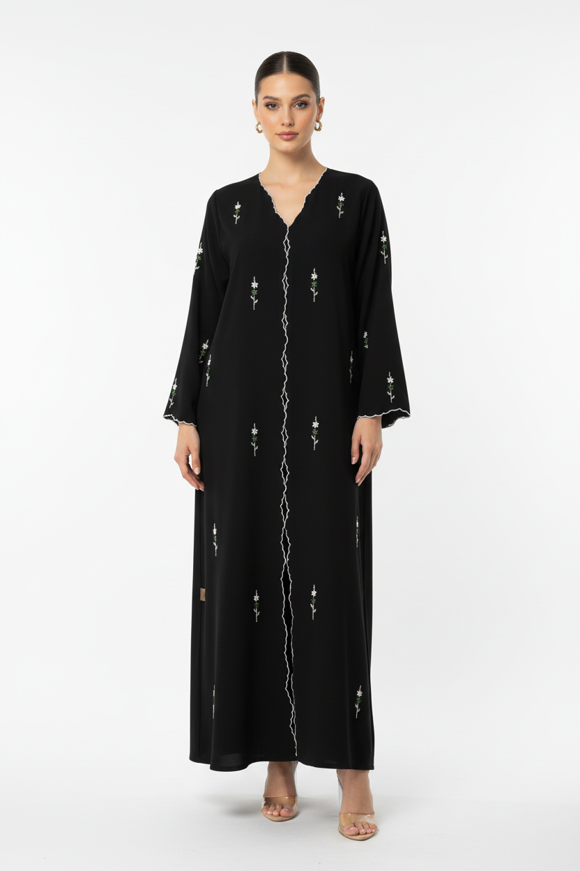 C RTW 2002 Black Beaded Abaya