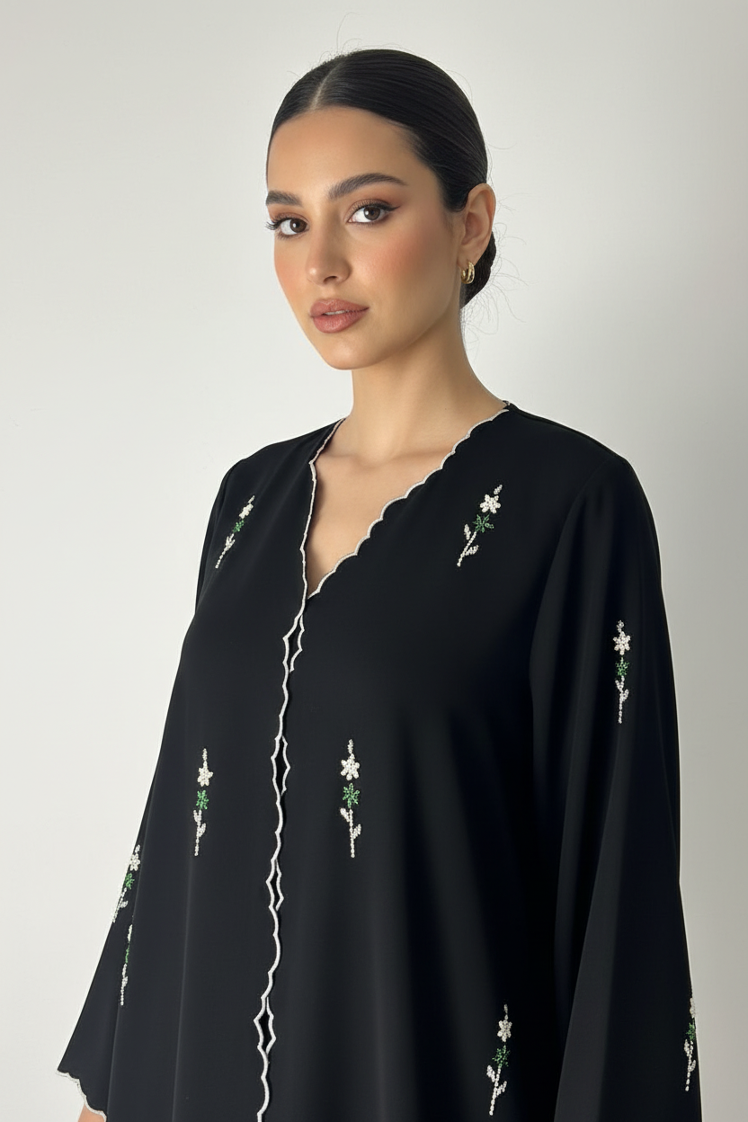 C RTW 2002 Black Beaded Abaya