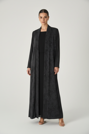 C RTW 2030-02 Premium Black Floral Abaya