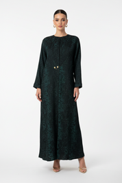 C RTW 2034-01 Emerald Green Abaya