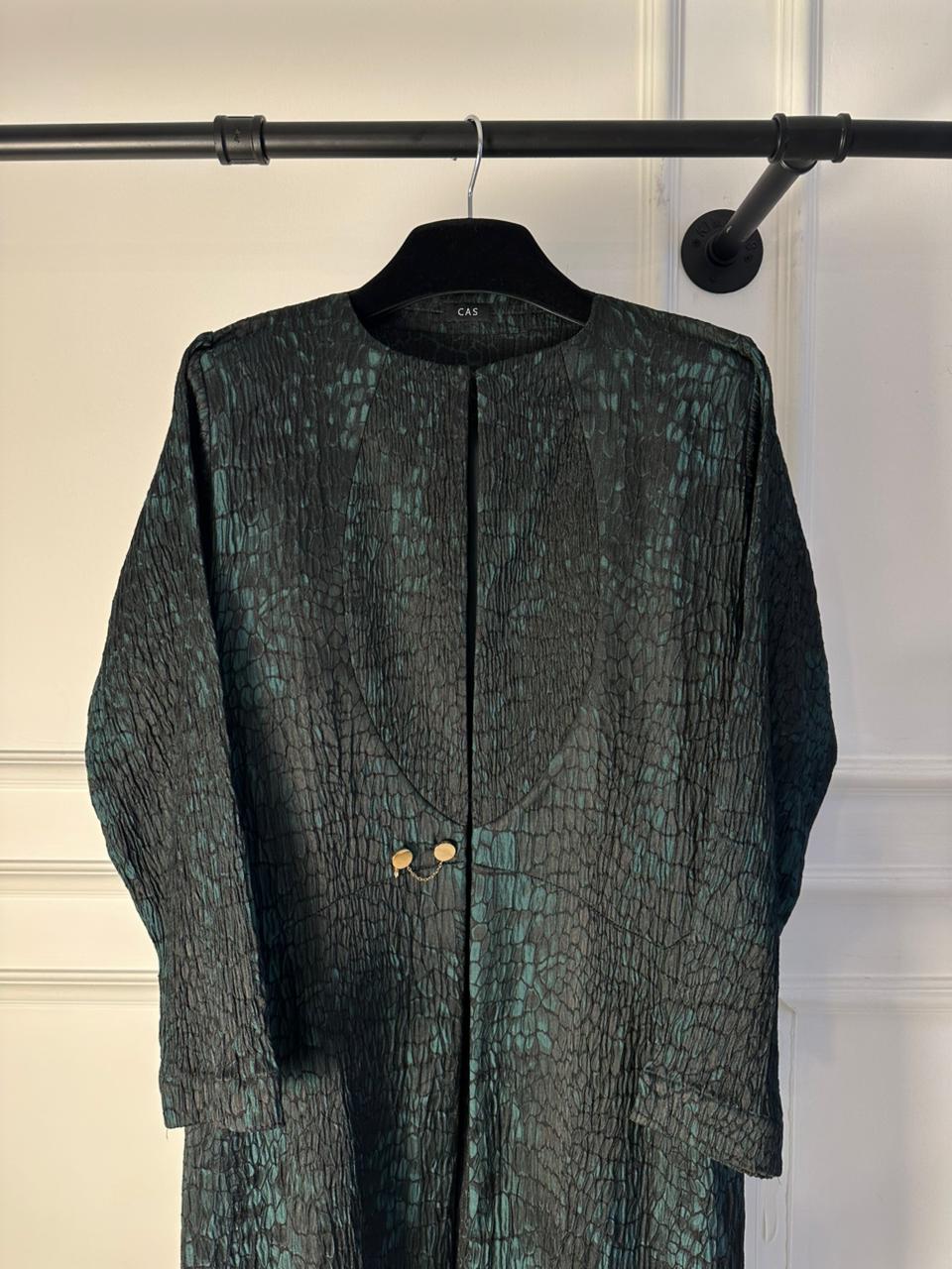 C RTW 2034-01 Emerald Green Abaya