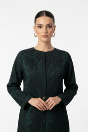 C RTW 2034-01 Emerald Green Abaya