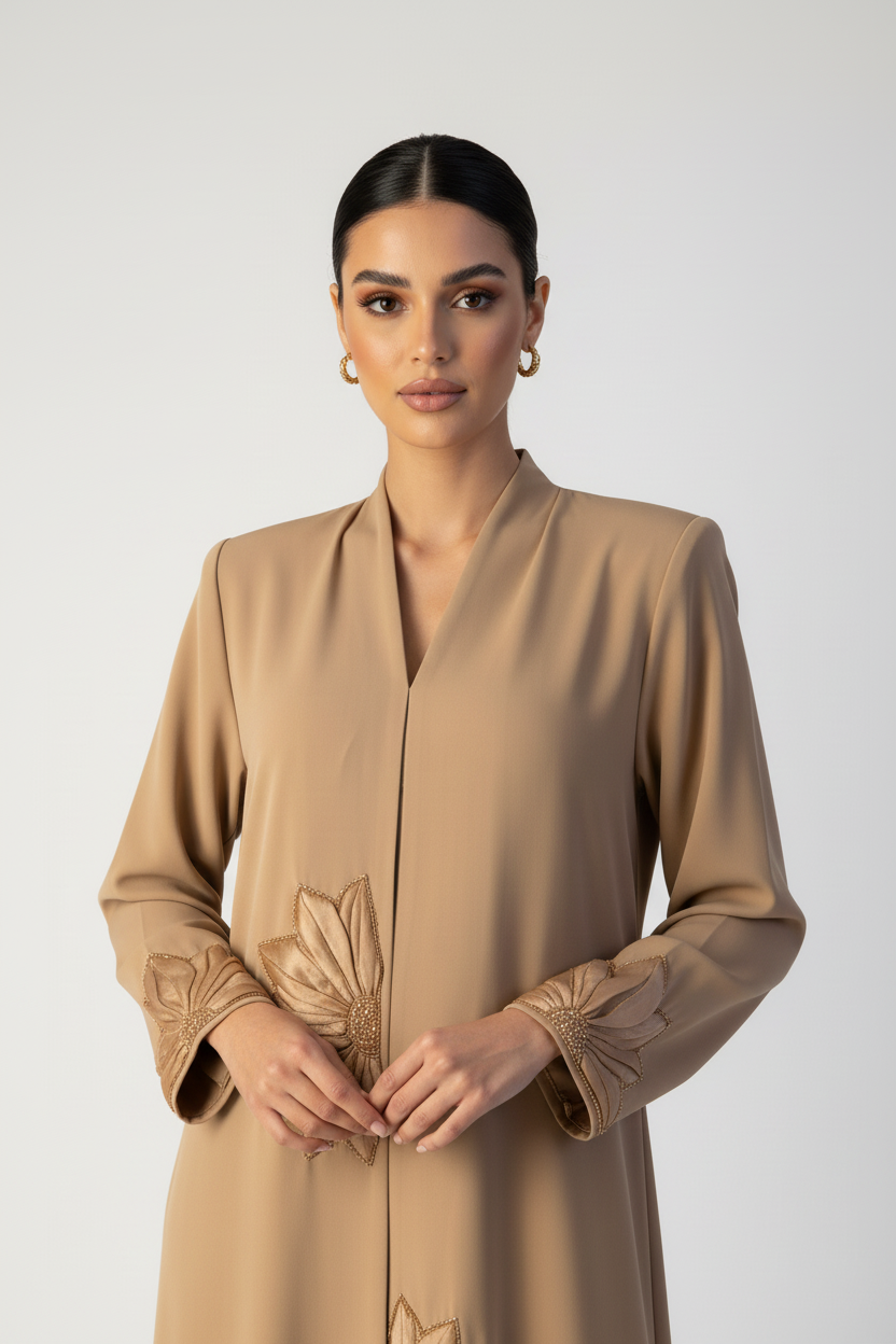 C RTW 2095-01 Camel Brown Amira Abaya