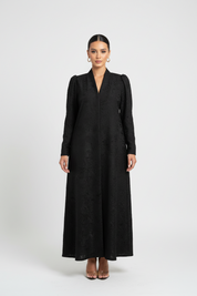 C RTW 2107 Black Work Abaya