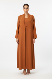 C RTW 2117 Orange Beaded Abaya