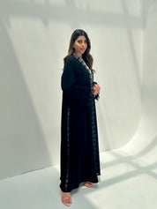 C RTW 2156 Black Lace Eid Abaya