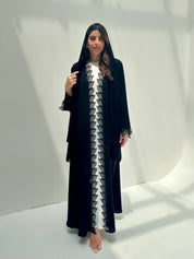 C RTW 2156 Black Lace Eid Abaya