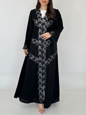 C RTW 2287 Black Lace Abaya