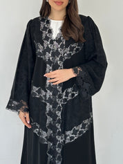 C RTW 2287 Black Lace Abaya