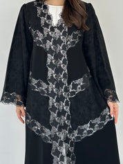 C RTW 2287 Black Lace Abaya