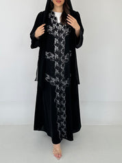 C RTW 2287 Black Lace Abaya